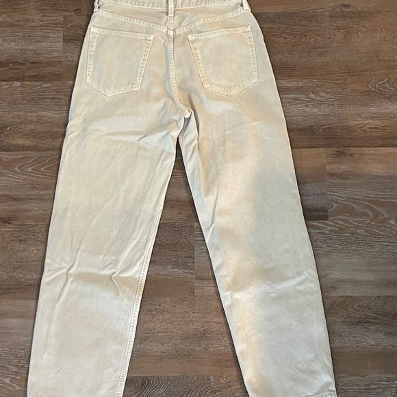 Agolde V-Waist Baggy Straight Leg Jeans- Scone Khaki, Size 27 - Picture 2 of 5